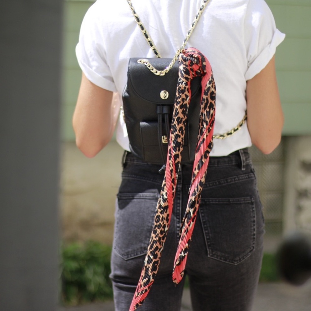 Dylan Kain black leather Romy backpack